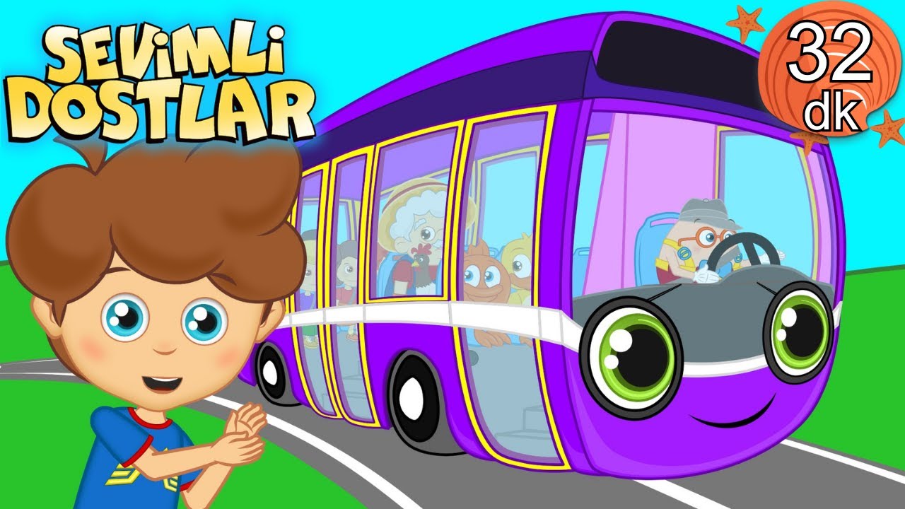 Otobüsün Tekerleği Yuvarlak 🚌 ile 32 dk Sevimli Dostlar Bebek Şarkıları | Çocuk Şarkıları