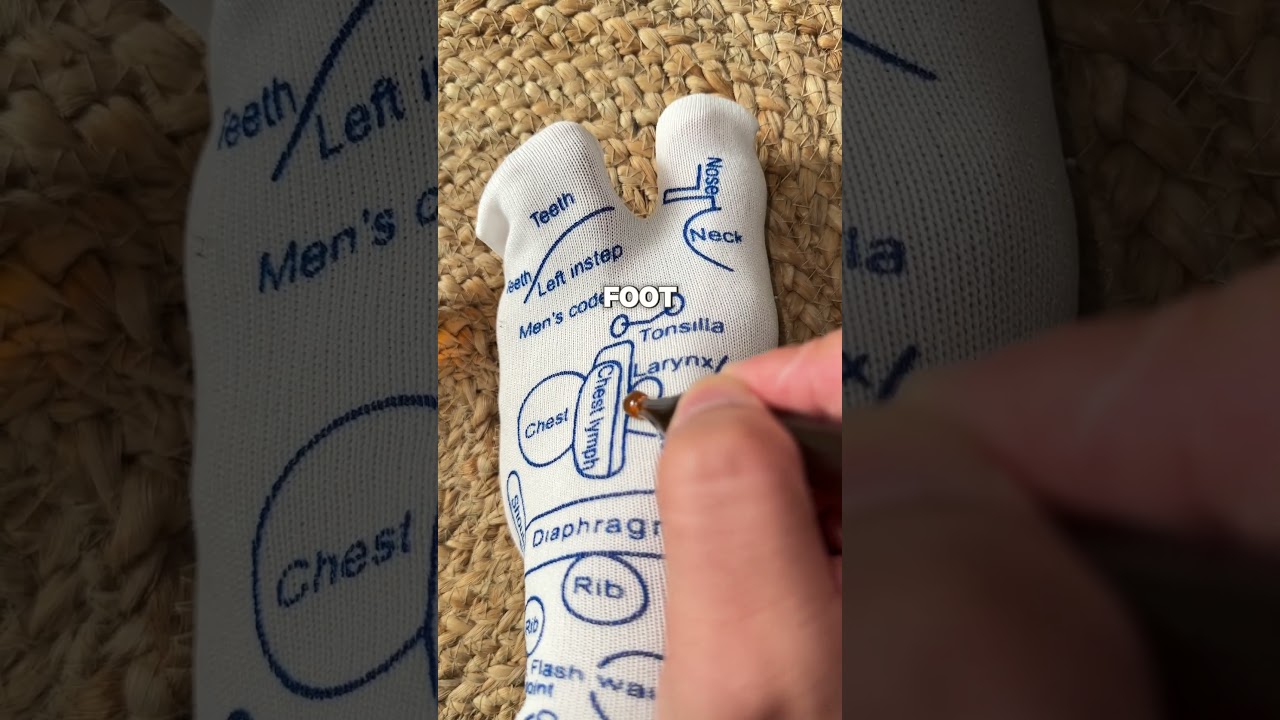 Our socks will show you the specific acupressure points to massage 🥰 #reflexology #footmassage