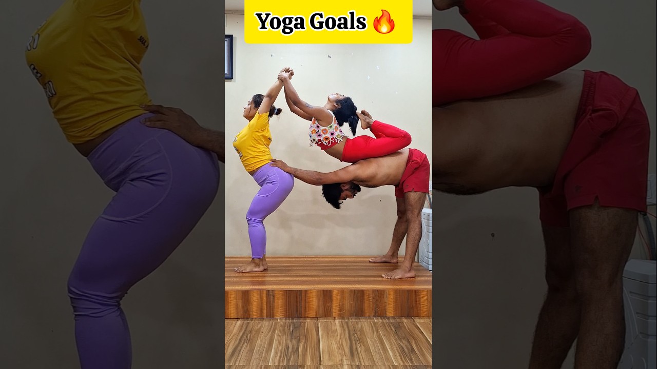 OUTSTANDING ACROBATIC YOGA BY INDIAN COUPLE🔥||#yoga #shorts #sanak #trending