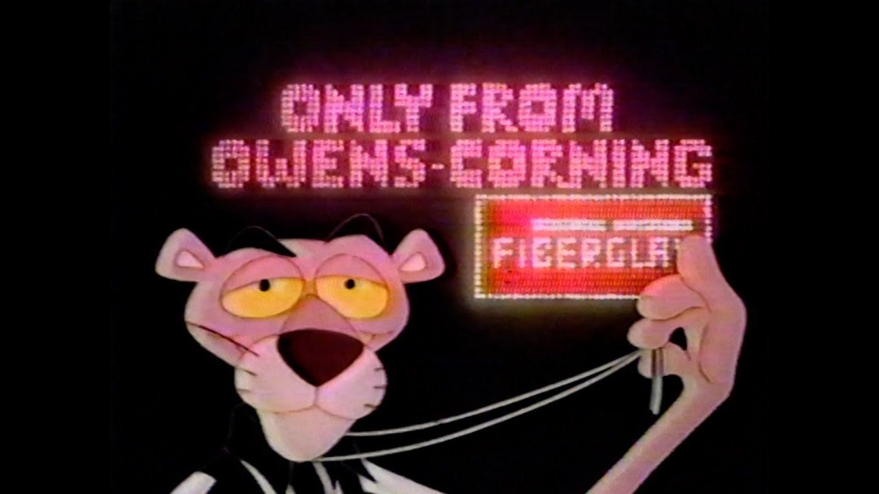 Outstanding Owens Corning Insulation Pink Panther Retro 80s Commercial (1984)