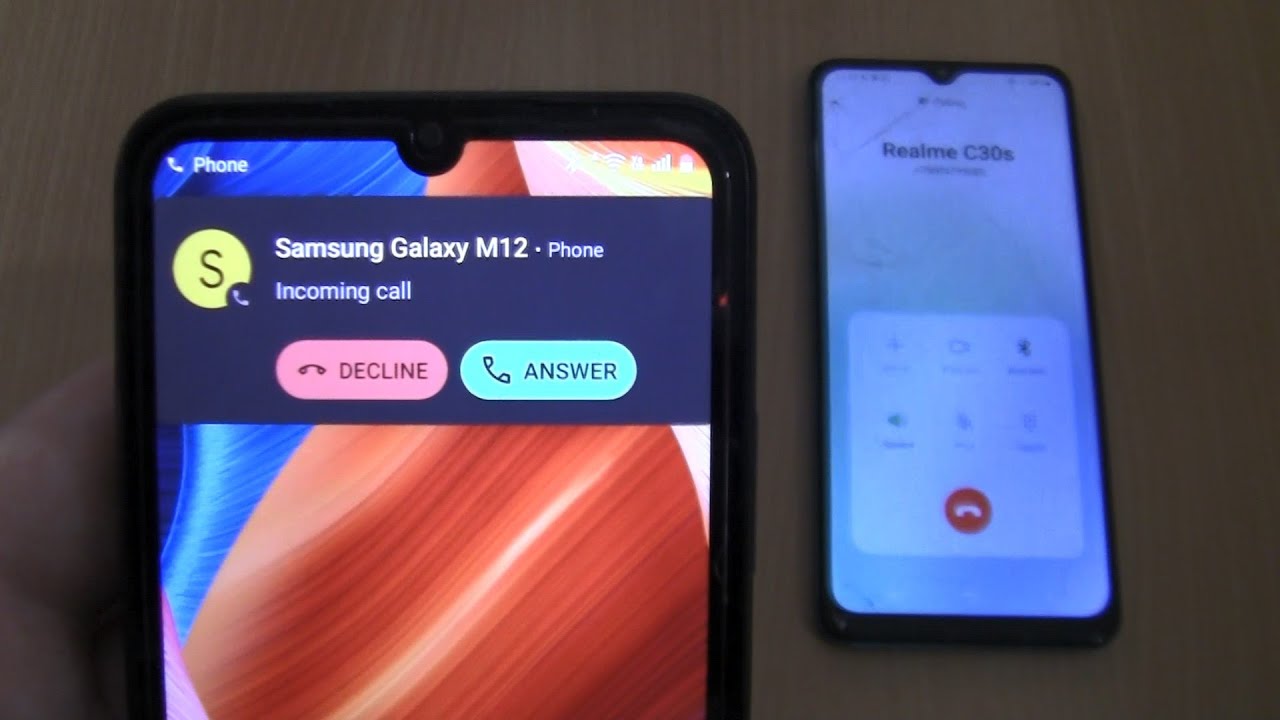 Over the Horizon Incoming call & Outgoing call at the Same Realme c30s+ Samsung Galaxy M12