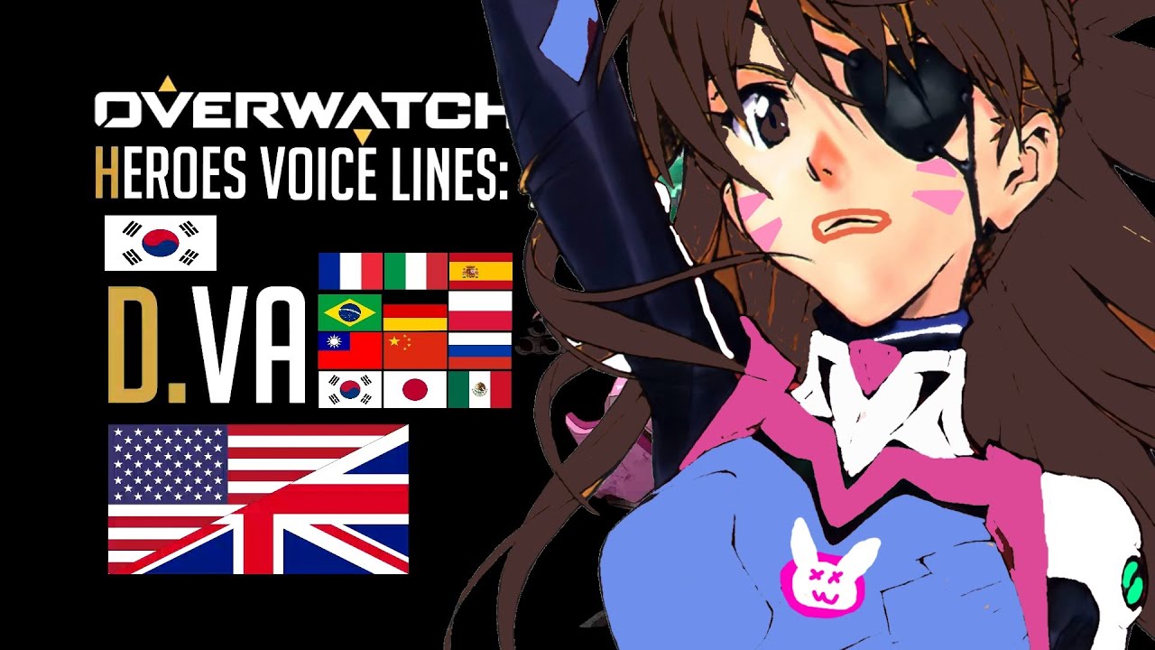 Overwatch - D.Va / All Voicelines in 13 Languages