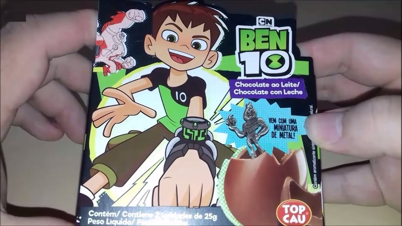 Ovo de Chocolate Ben10 com Miniatura de Metal (TOPCAU)