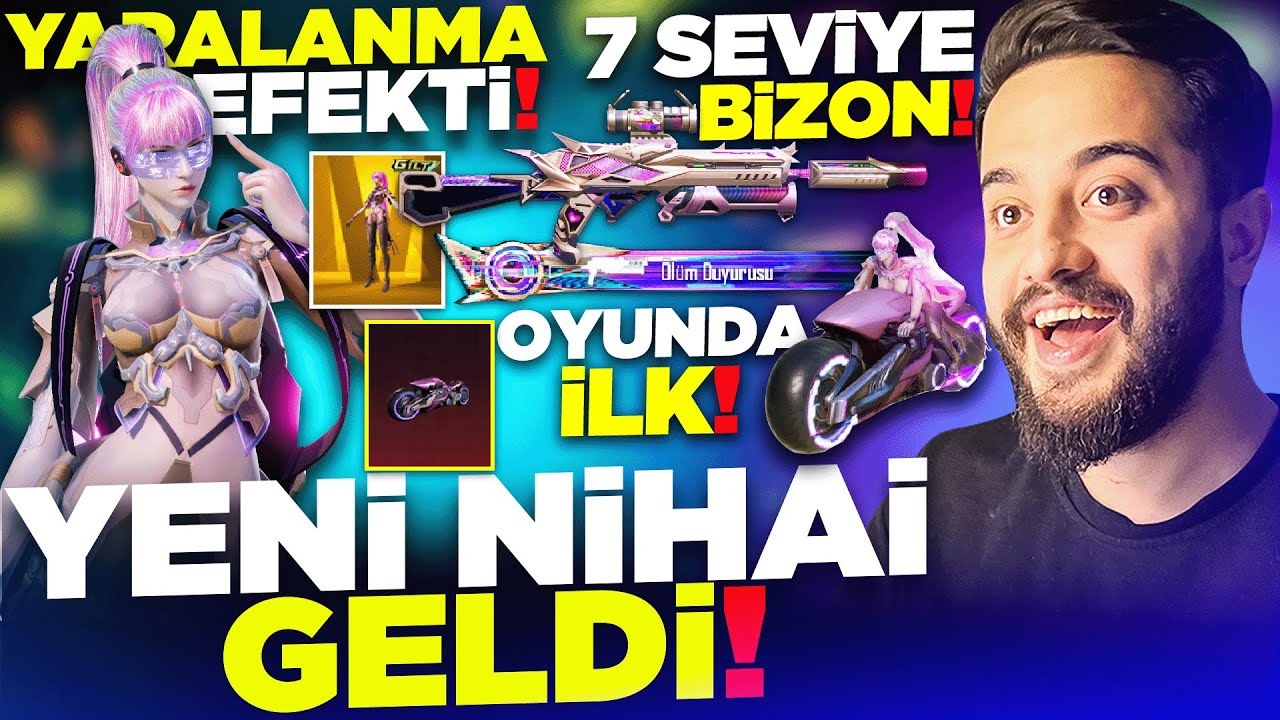 OYUNDA İLK! YENİ NİHAİ ve 7 SEVİYE BİZON GELDİ! (YARALANMA EFEKTİ) PUBG Mobile