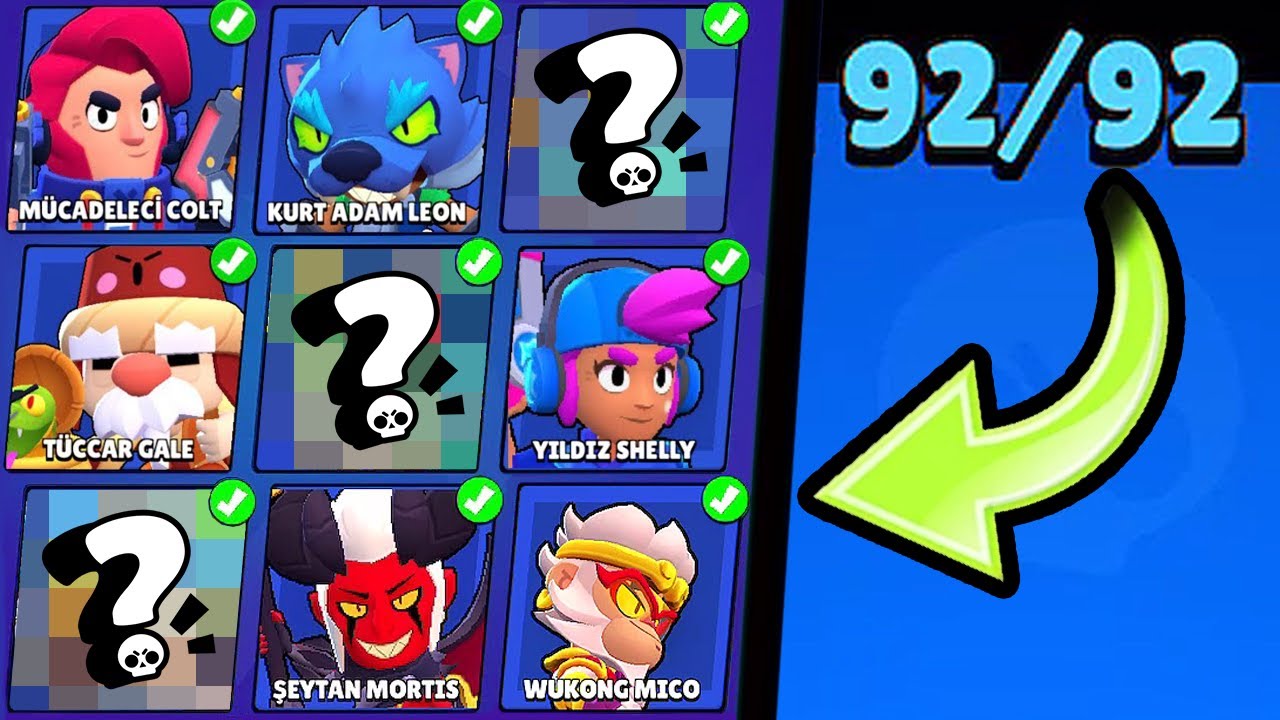 OYUNDAKİ TÜM KARAKTERLERİN EN NADİR KOSTÜMLERİ !!! - Brawl Stars