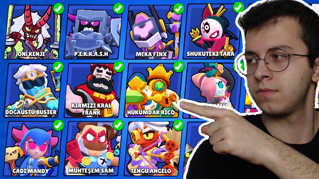 OYUNDAKİ TÜM KARAKTERLERİN EN İYİ KOSTÜMLERİNİ SIRALADIM !! BRAWL STARS