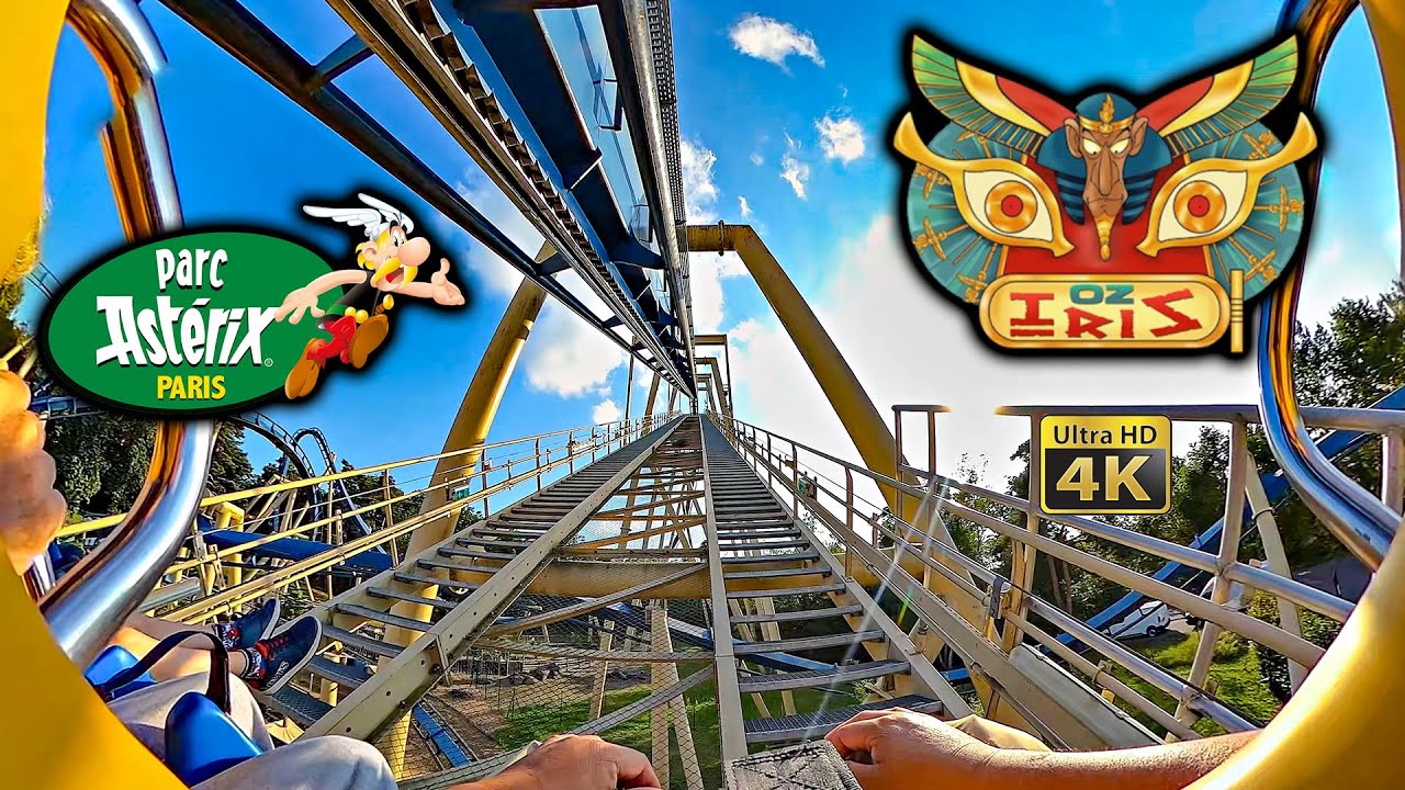 OzIris Roller Coaster On Ride Front Seat 4K POV Parc Asterix 2023 08 17