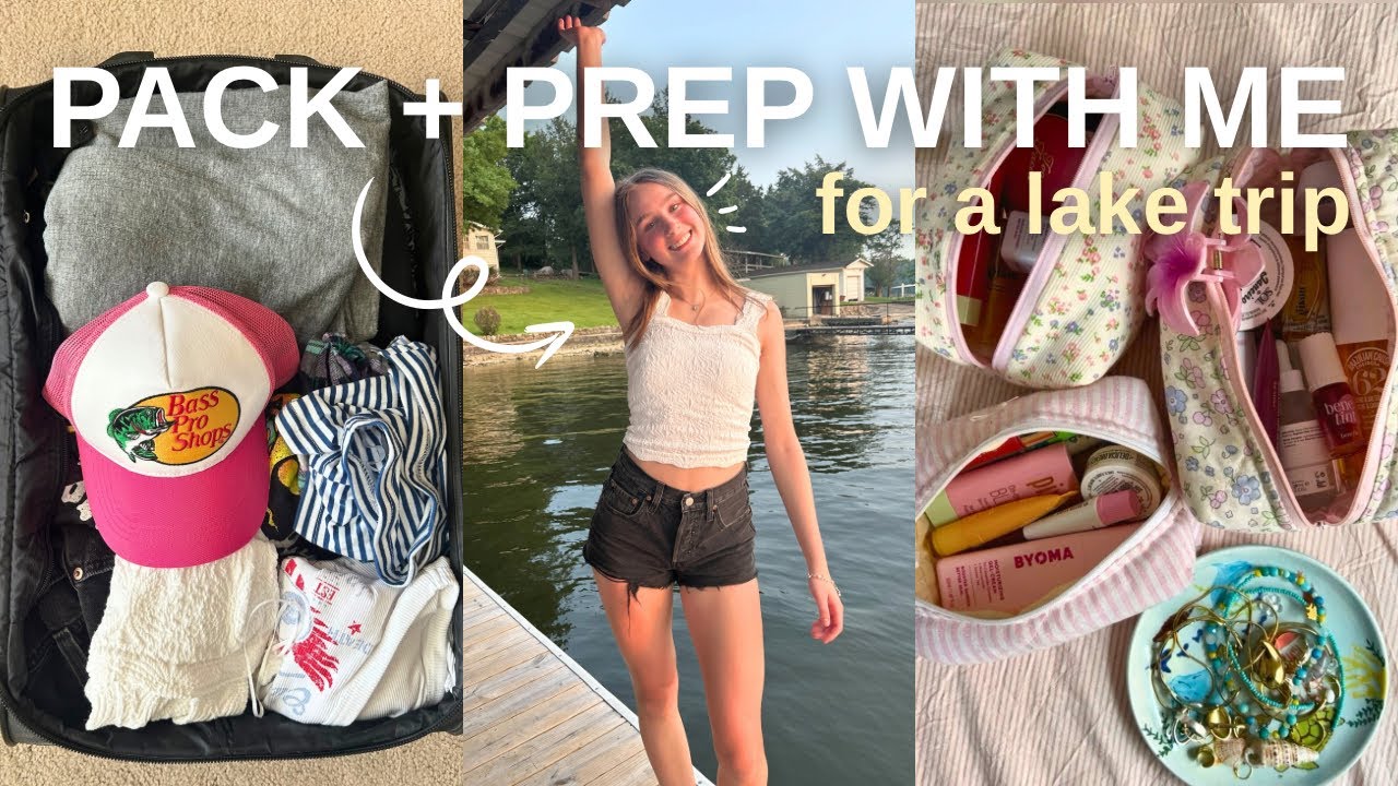 PACK + PREP WITH ME for a lake trip ☀️ shopping, packing, & self care