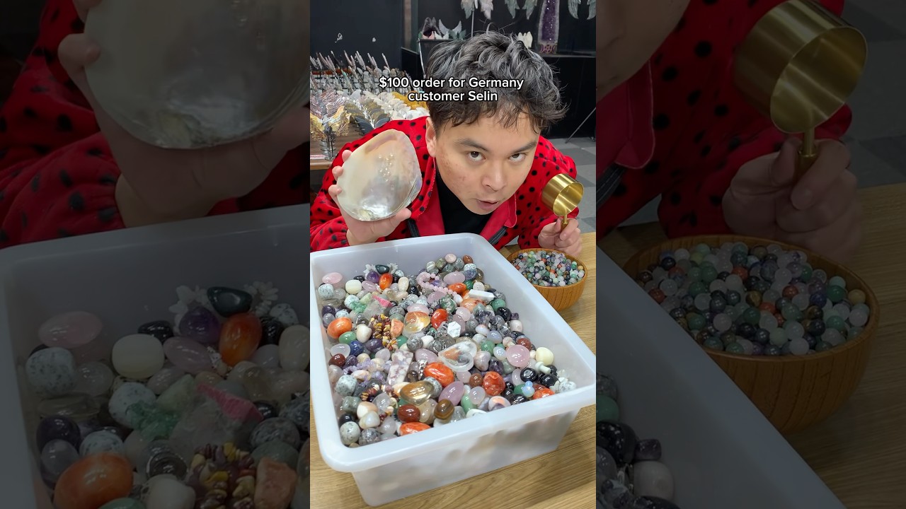 Pack a $100 order for Selin from Germany 🇩🇪 #crystalsupplier #crystalsforbeginners #affordable