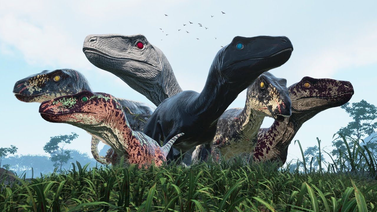 Pack of Raptors hunting on The Isle server launch...