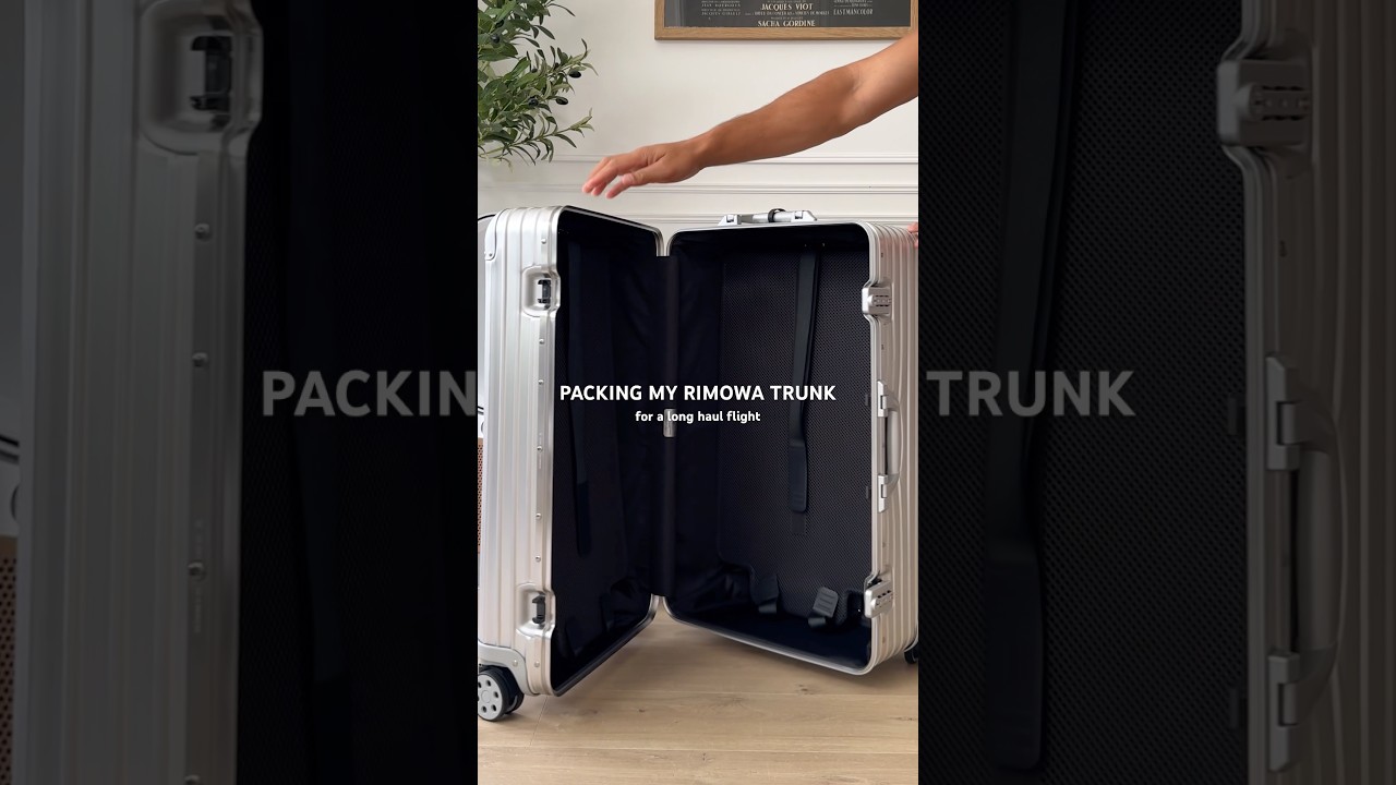 Packing my Rimowa Trunk suitcase for a long haul flight. #rimowaclassic