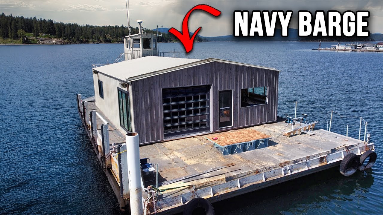 Painting Our Declassified Navy Barge (Ultimate Houseboat Build)