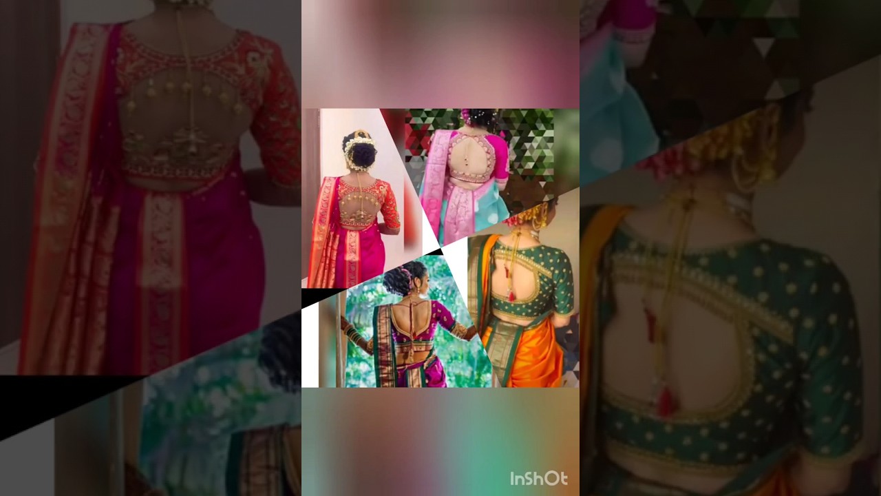 Paithani saree with blouse #sarees #shorts #youtubeshorts #blouse design 🔥