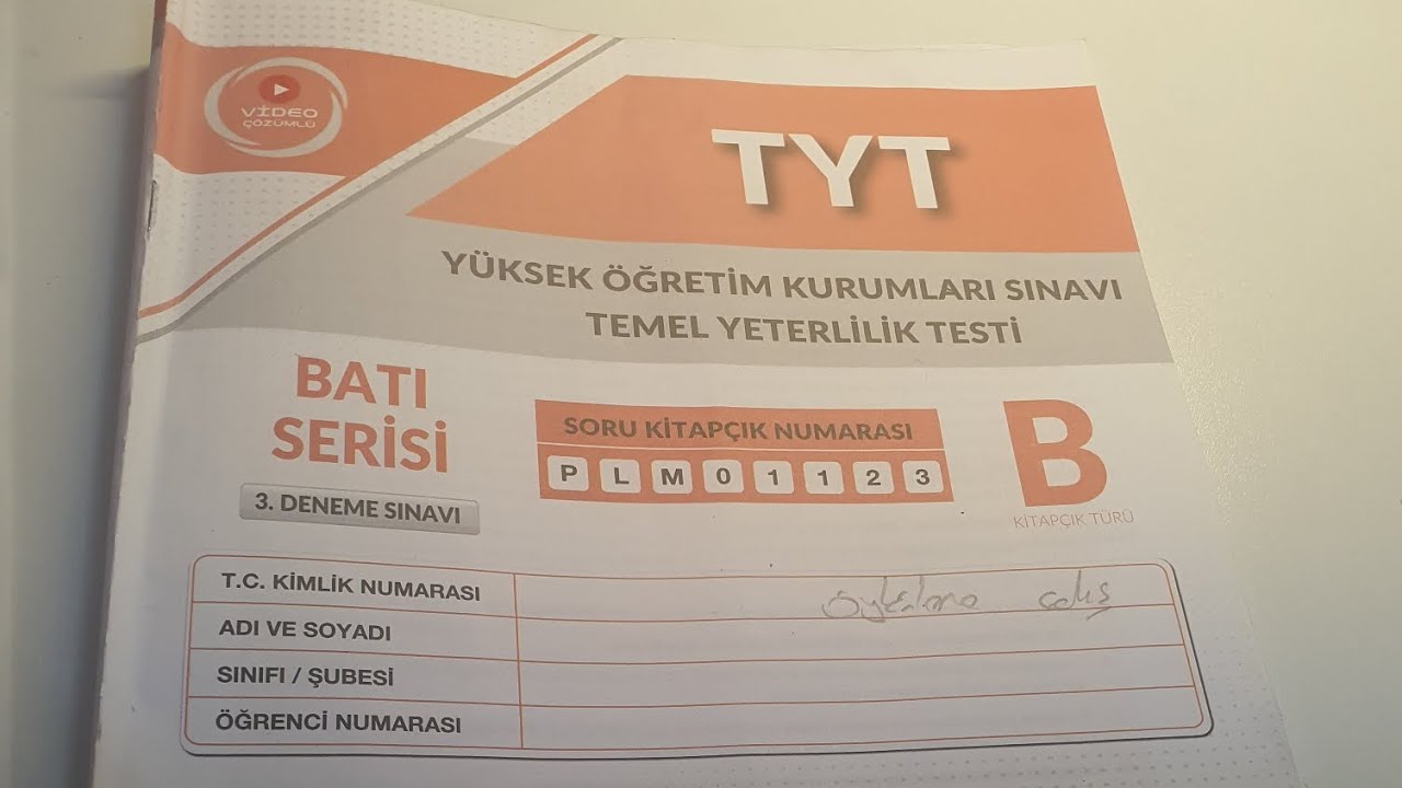Palme Tyt Deneme (Batı Serisi) Saçmalık Rezil Deneme