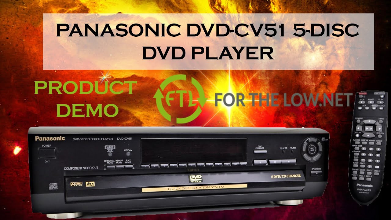 PANASONIC 5-DISC DVD / CD PLAYER (DVD-CV51) PRODUCT DEMONSTRATION HOW TO USE EXCHANGE SYSTEM