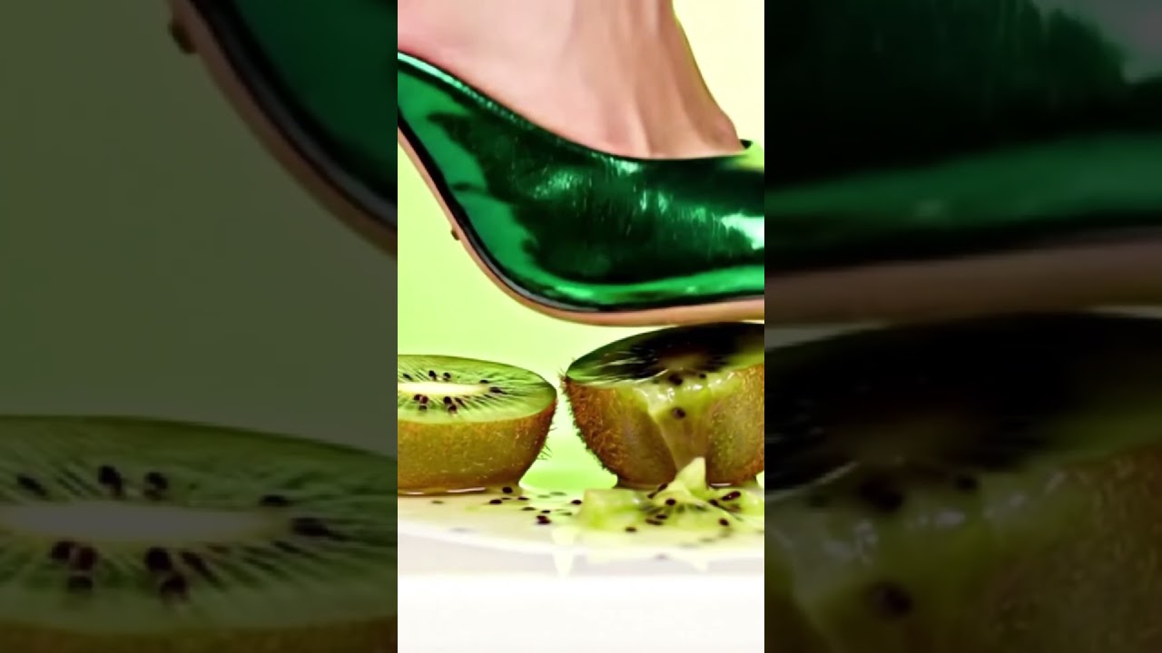 Papaya, Kiwi & Egg | 3 Elegant ASMR Crushes in 24s of Pure Texture 👠🥝🥚