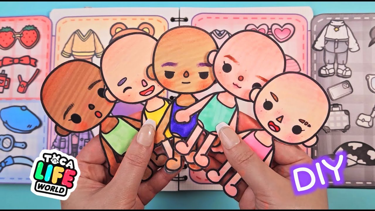 Paper Diy ✨Toca Boca Dice Game Book #preppy #asmr #tutorial #종이놀이