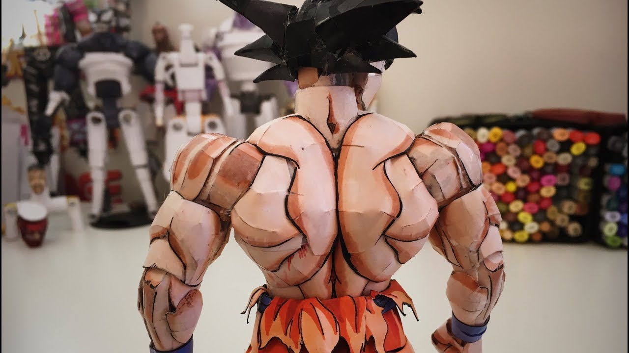 Paper Goku BACK Tutorial!    How To Make a Paper Action Figure, Finale