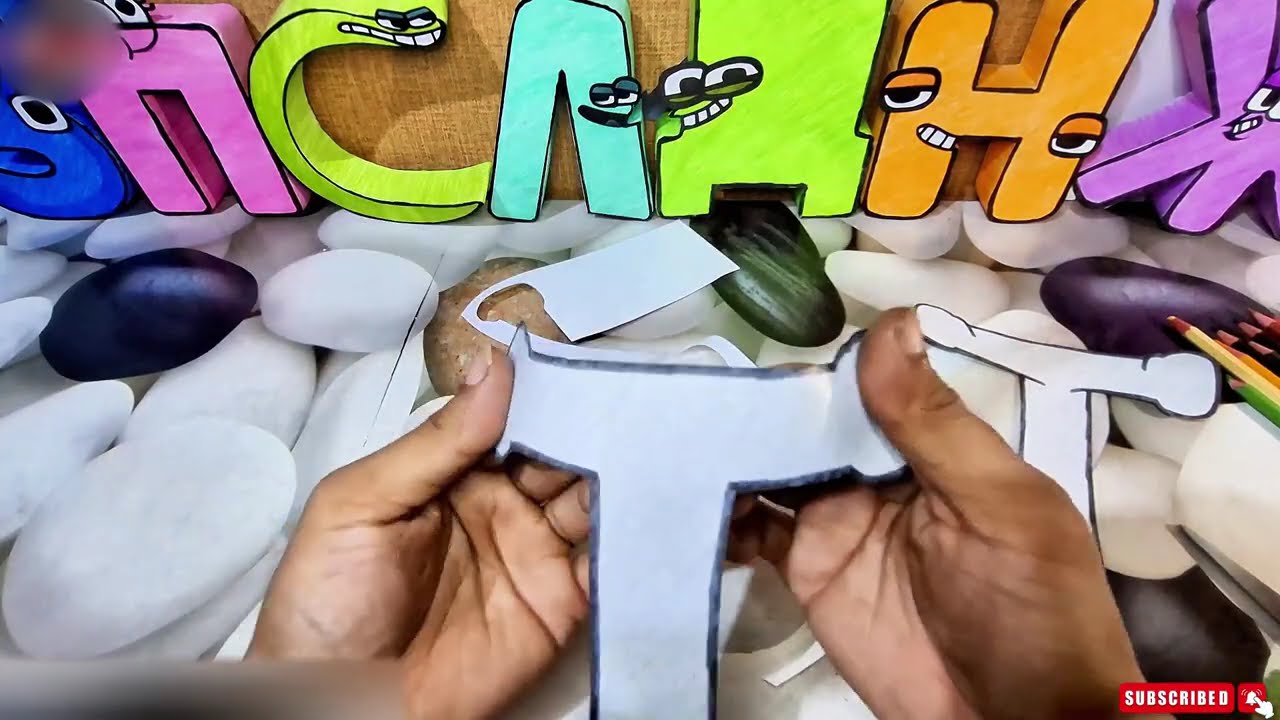 Papercraft Russian Alphabet Lore: Create the Letter Т