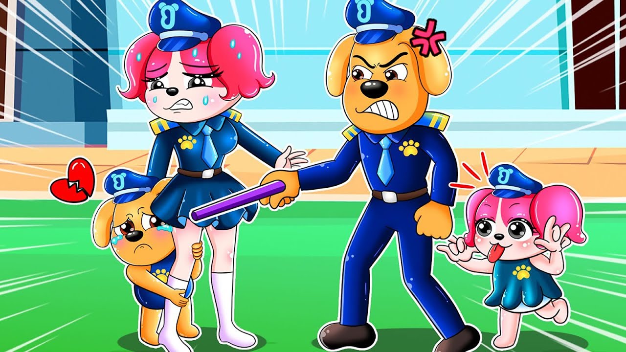 Papillon Tries to Protect Her Pup from Angry Labrador! 💔| Sheriff Labrador Animation