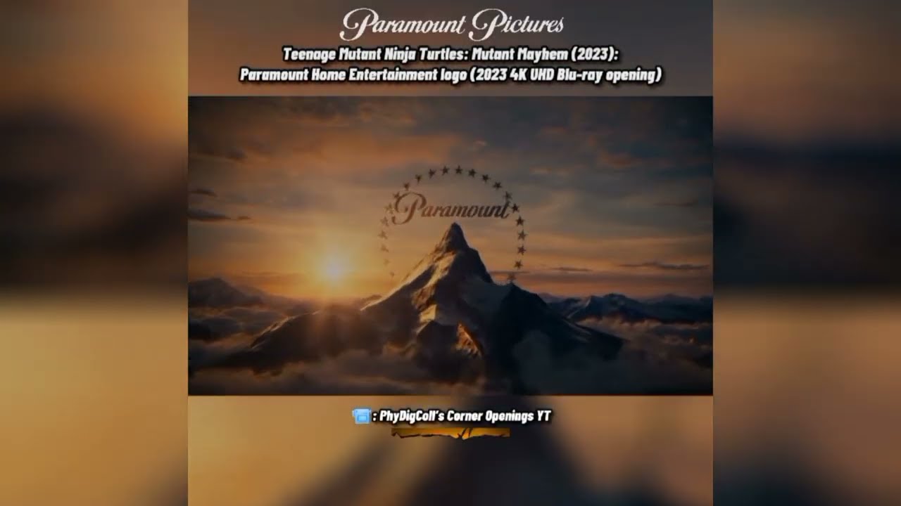 Paramount Home Entertainment logo (4K UHD Blu-ray opening) | TMNT: Mutant Mayhem (2023)