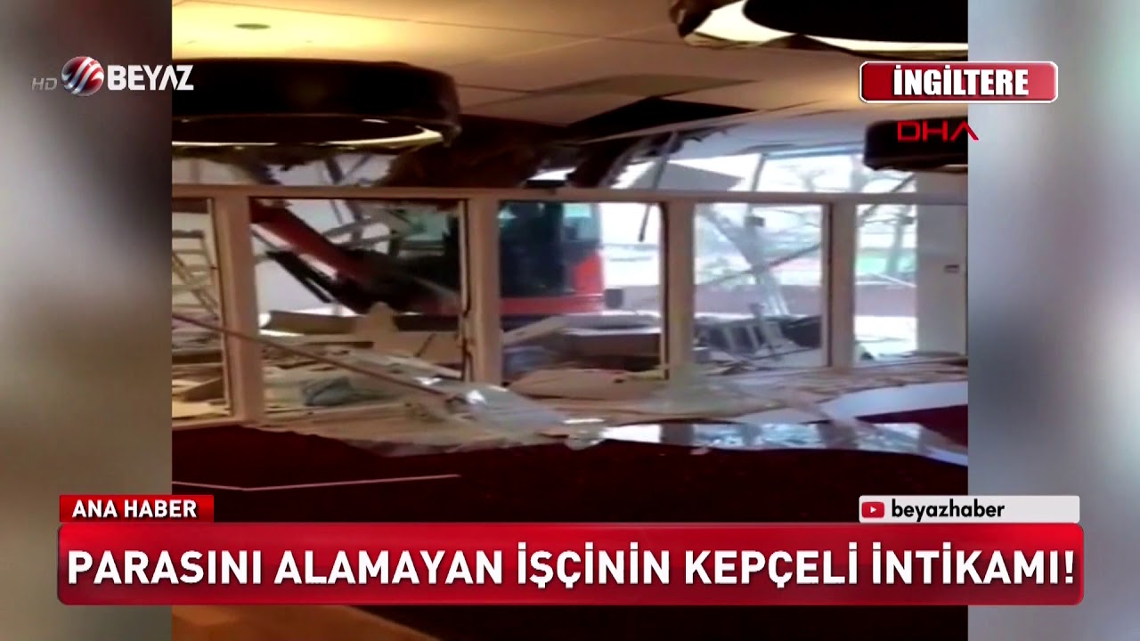 Parasını alamayan işçinin kepçeli intikamı DHA