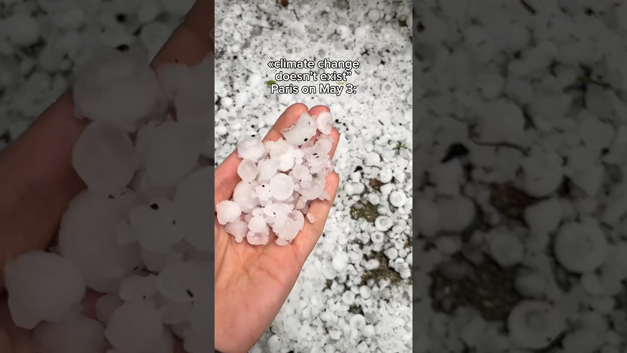 Paris hail storm May 3 #shorts #paris #storm