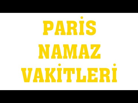 Paris Namaz Vakitleri
