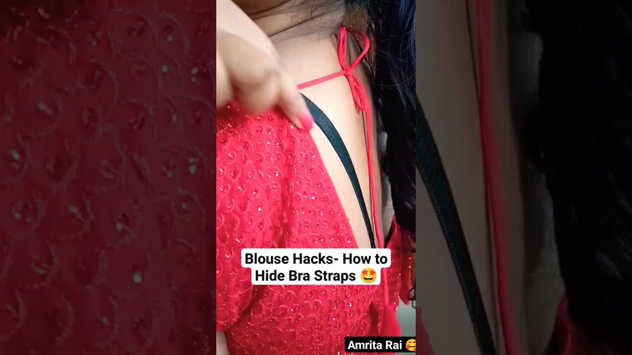 Part -4 🤩 Blouse Hack -How to Hide Bra straps #saree #trending #shots #viral #blouse #youtubeshorts