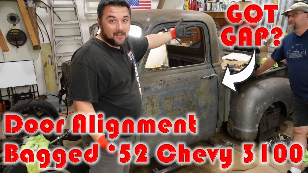 PART 65 - 1952 Chevy 3100 - DOOR ALIGNMENT & WINDSHIELD REMOVAL!