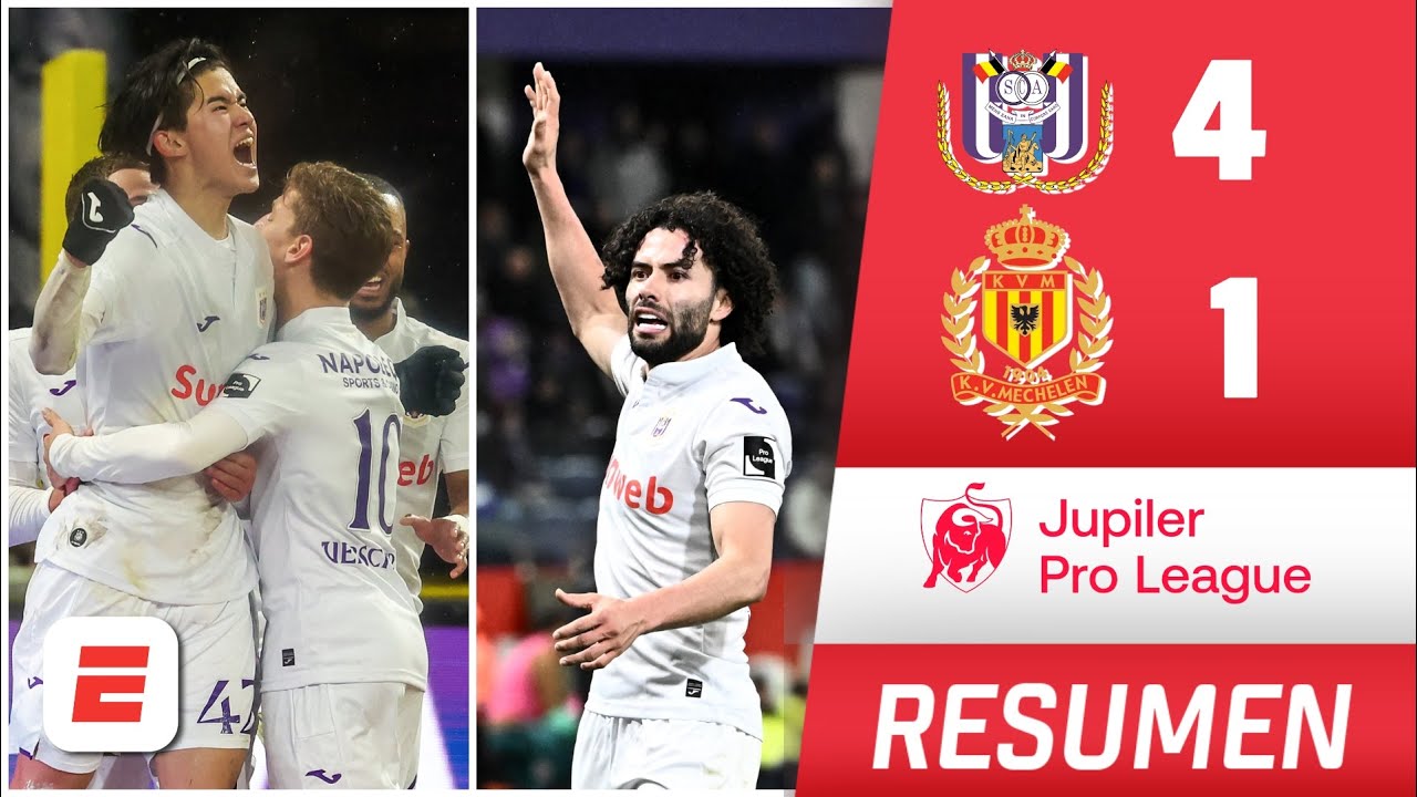 PARTIDAZO del CHINO HUERTA en la goleada del Anderlecht por 4-1 al Mechelen | Juliper Pro League