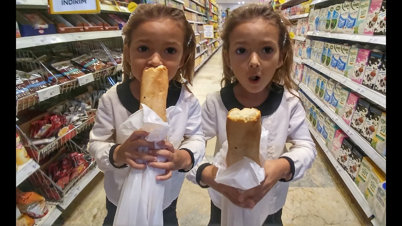 Pasta challenge için alışveriş yaptık zor oldu , eğlenceli alışveriş vlog videosu