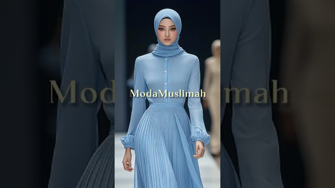 Pastel Blue Baju Kurung | Modern Malaysian Muslimah Office Modest Fashion 2025