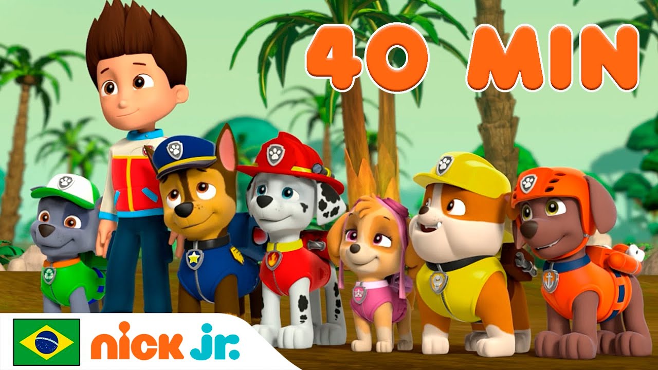 Patrulha Canina | 40 MINUTOS dos MELHORES resgates  | Nick Jr. em Português