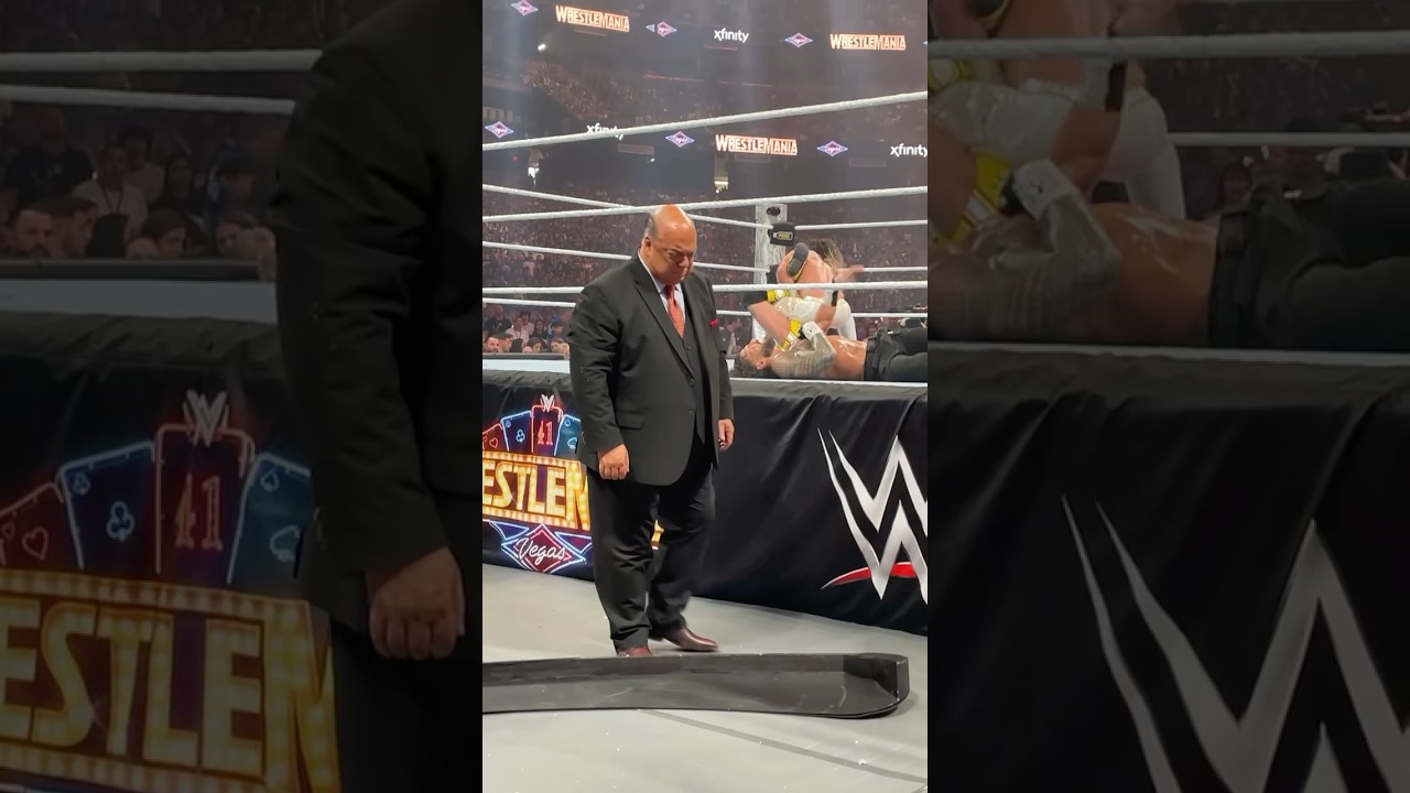 Paul Heyman was stressing all night long 😅 #WrestleMania