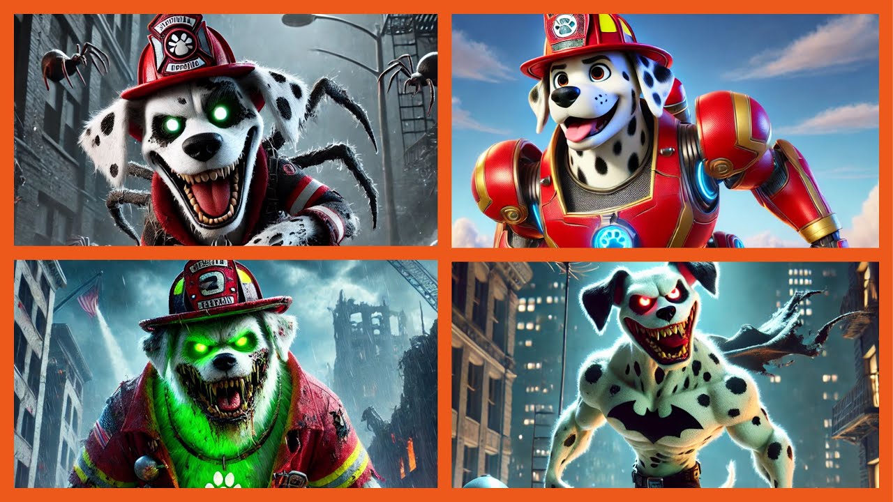 Paw Patrol as Marvel: Iron Man, Spider Man, Hulk... | AI Animation KingDom 3