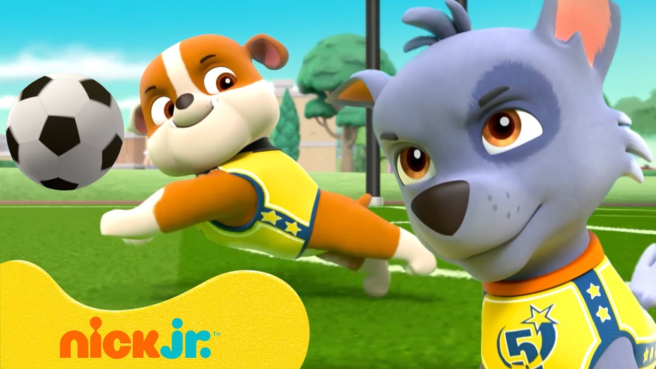 PAW Patrol Best Football Rescues! ⚽️ 10 Minute Compilation | Nick Jr.