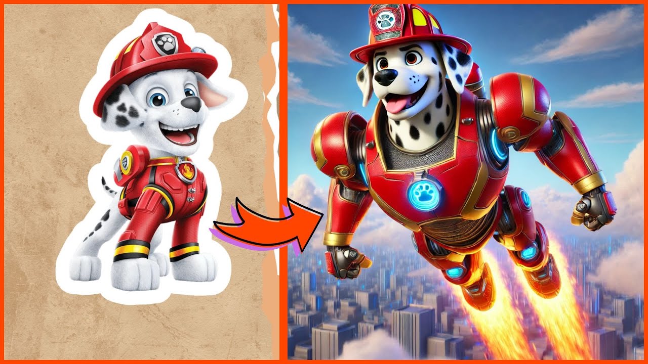 Paw Patrol Iron Man Transformation | Ai Animation Kingdom 3