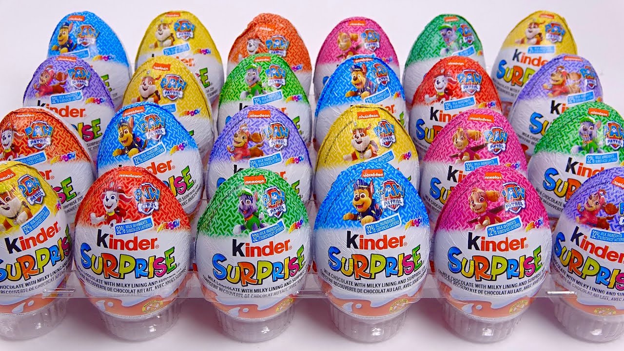 PAW PATROL Kinder Surprise 18 Minutes Satisfying with Unboxing Eggs:Chase,Skye,Marshall,Rubble,Rocky