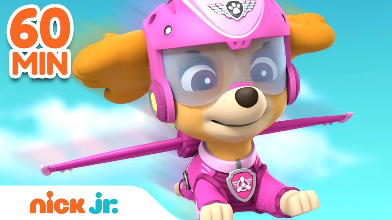 PAW Patrol Skye Helicopter & Jet Pack Rescues! | 60 Minute Compilation | Nick Jr.