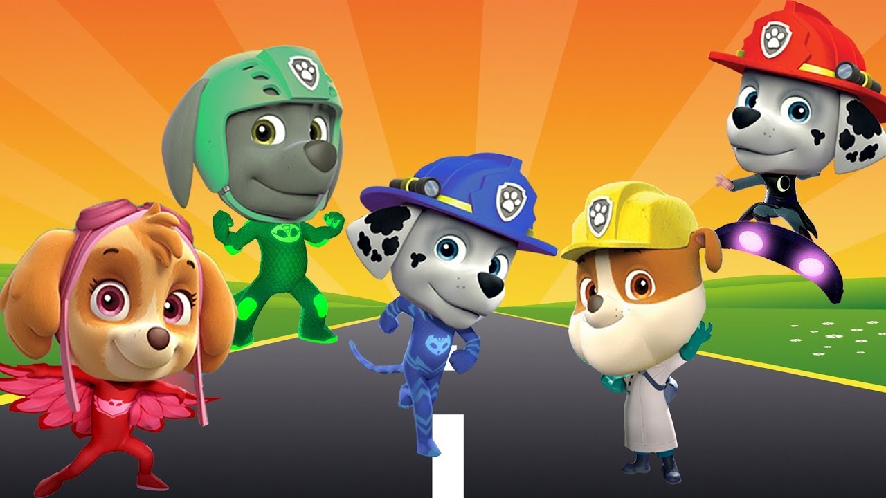 Paw Patrol Transforms Into PJ Masks Finger Family Song | Finger Family Song Collection For Children