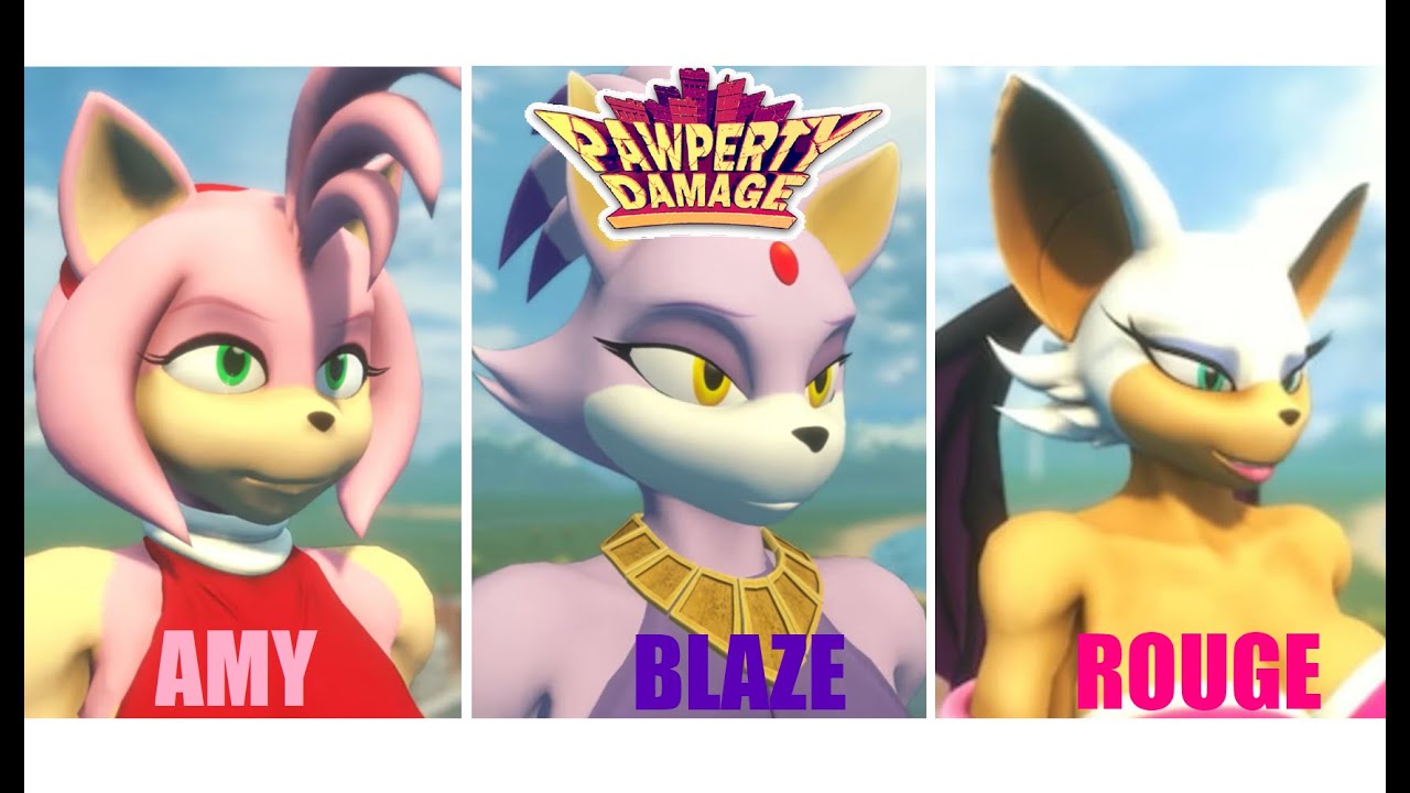 PAWPERTY DAMAGE - GIANTESS AMY, BLAZE & ROUGE TO THE RESCUE (mod)