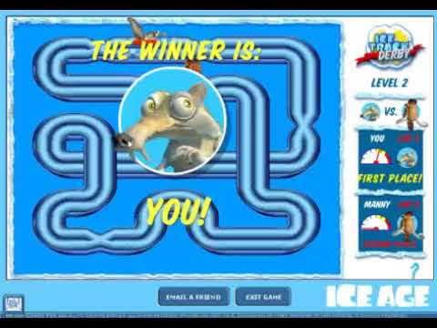 PC (Browser, Flash) Longplay [179] Ice Age: Ice Track Derby