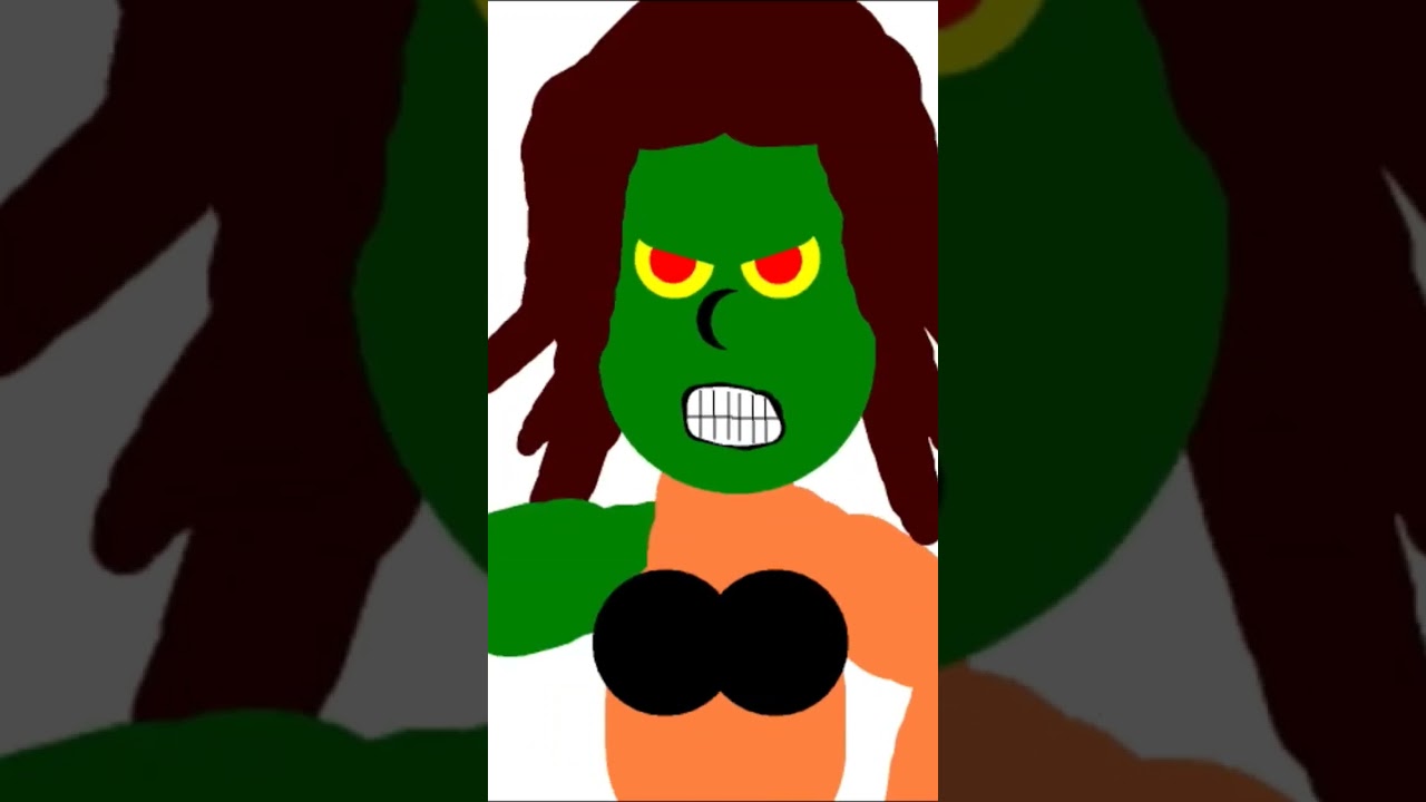 Peach Girl Transforms into She-Hulk (Animation)