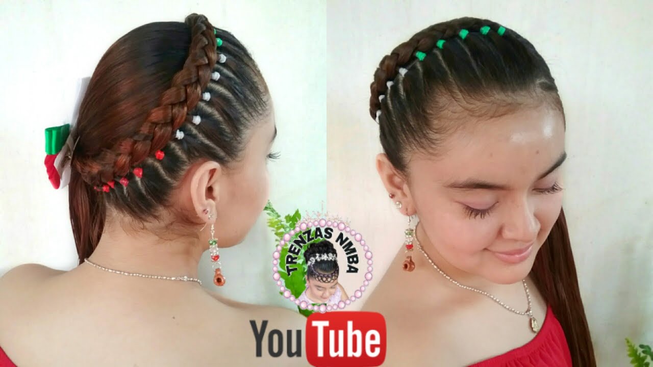 PEINADOS MEXICANO PARA FIESTAS PATRIAS🇲🇽|PEINADOS FÁCIL|TRENZAS NMBA