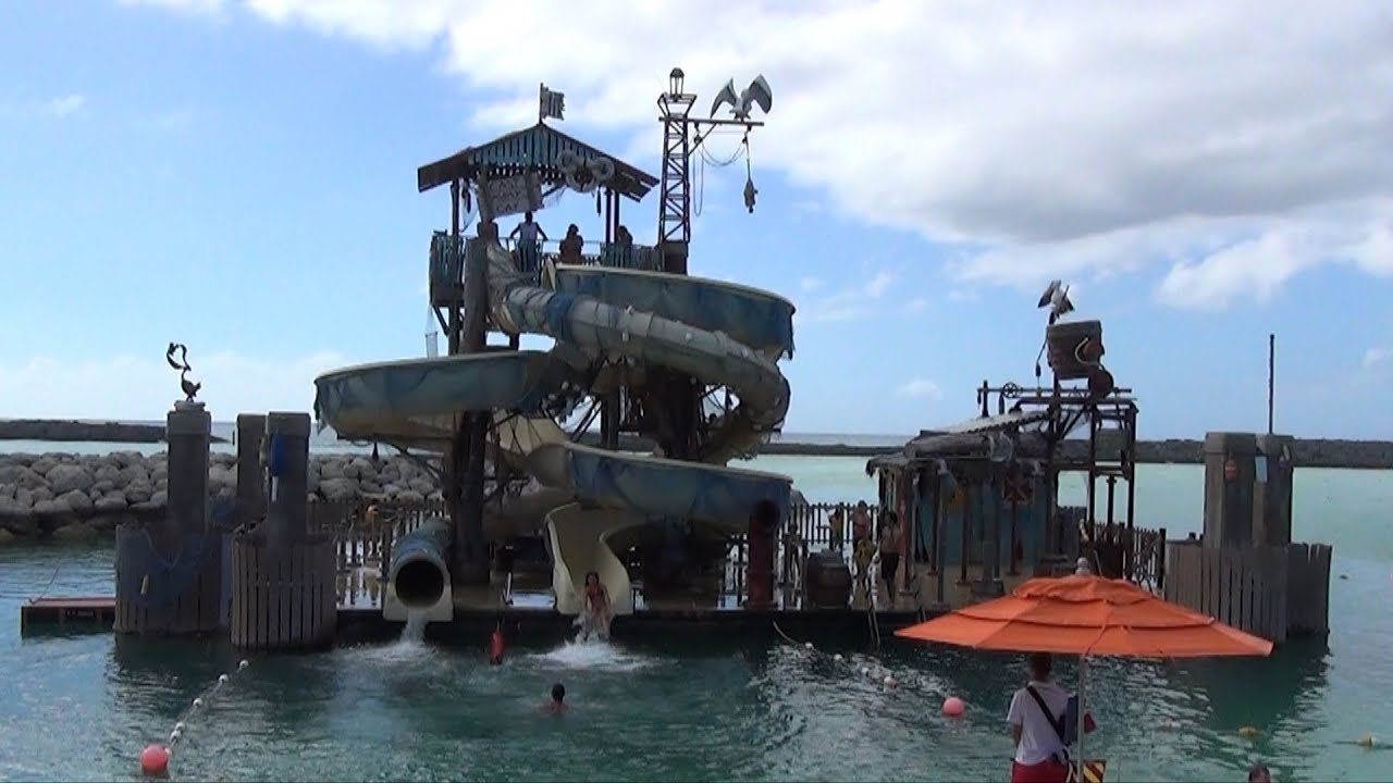 Pelican Plunge at Castaway Cay - Full POV Ride Experience on Both Slides, Disney Cruise Line