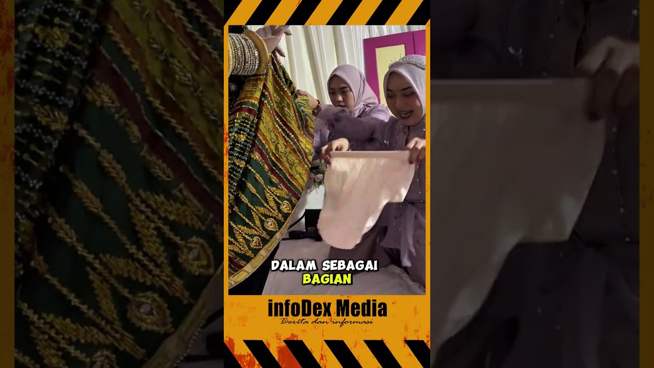 pengantin wanita ini di pakaikan celana dalam