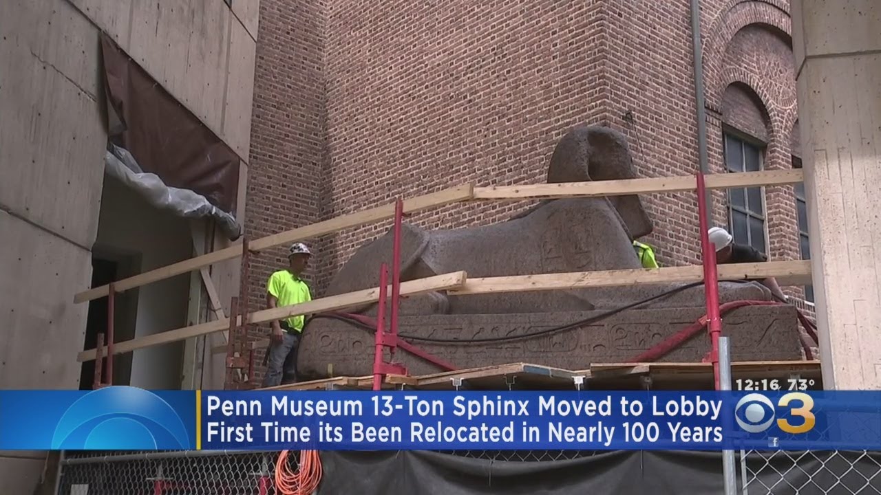 Penn Museum Moves 3,000-Year-Old Sphinx To Main Entrance Lobby