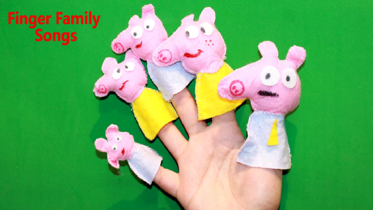 Peppa Pig Finger Family Song for Kids/ Nursery Rhymes Lyrics