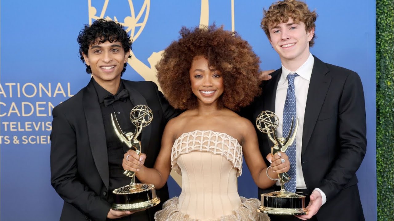 Percy Jackson actors presenting the awards at Children's and Family Emmys ✨ #WalkerScobell